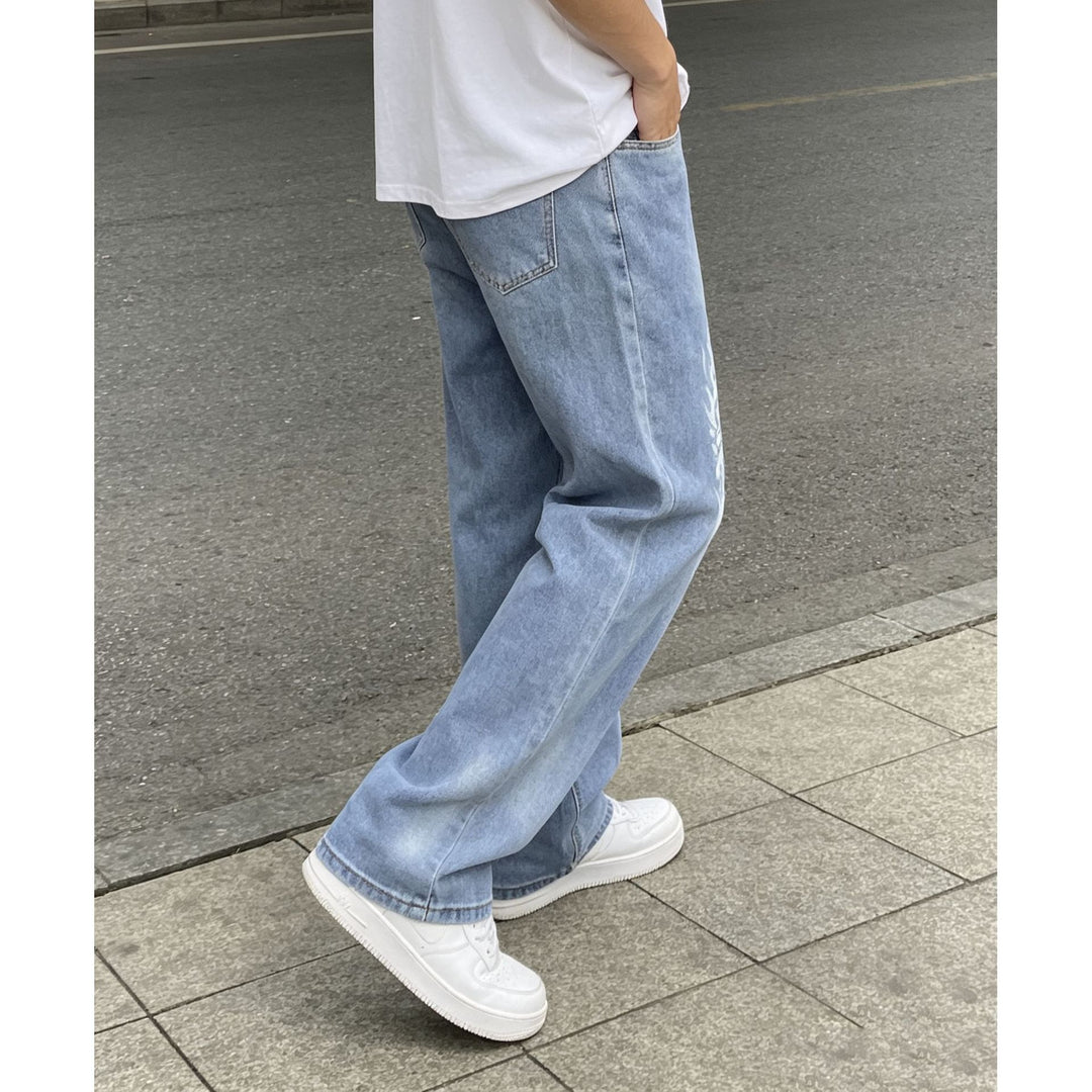 Herren Modische Loose-Fit Jeans mit einzigartigen Grafiken Shop Nory
