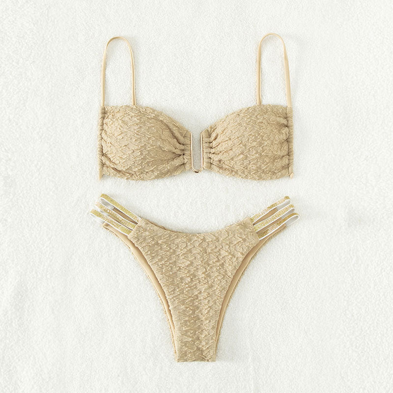Damen Push-Up Bikini mit raffiniertem Schnürdetail