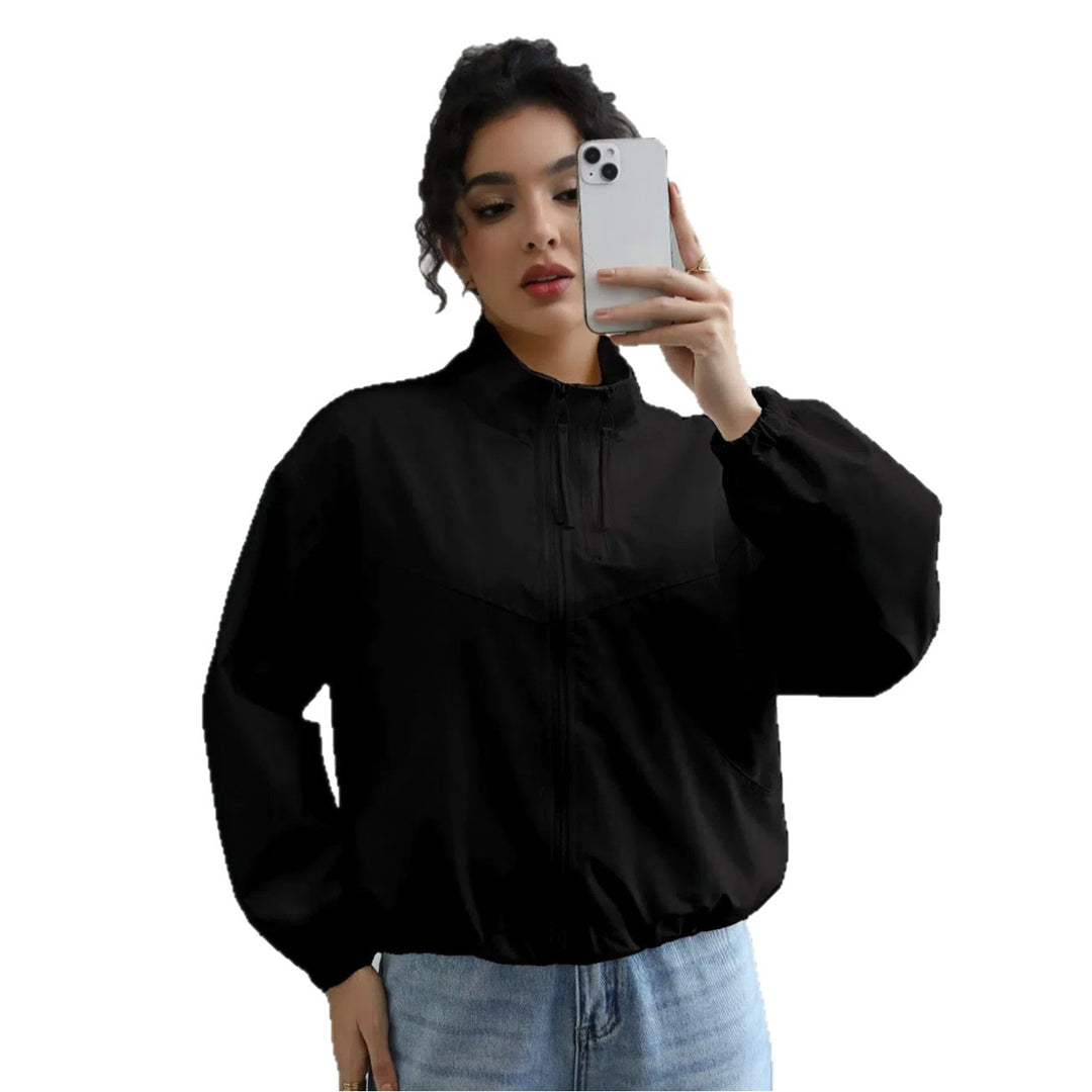 Damen Lässige Oversize-Blousonjacke mit Ballonärmeln Shop Nory