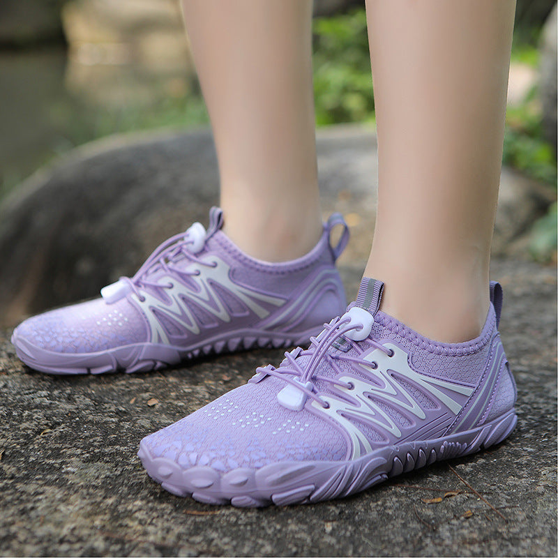 Damen leichte Wasserschuhe mit schnelltrocknendem Strickoberteil, elastischem Zugverschluss und rutschfester Profilsohle Shop Nory