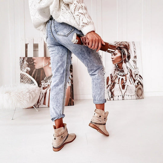 Damen Ripped Mom-Jeans mit hohem Bund und lässigem Schnitt