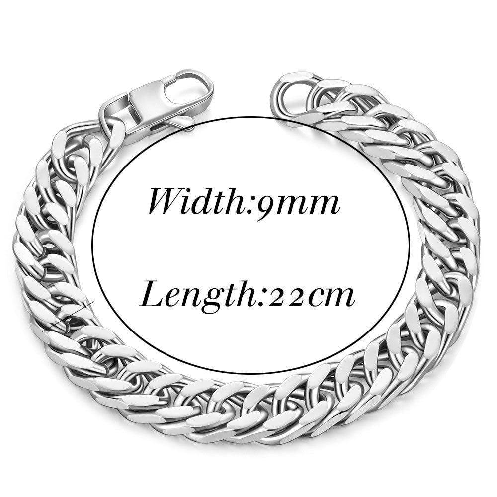 Damen Edelstahlarmband mit massiven Gliederdesign Shop Nory