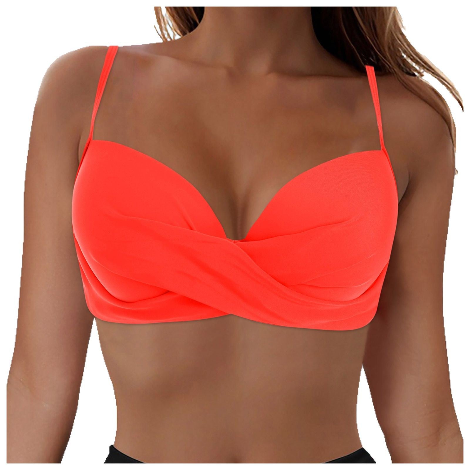 Damen Elegantes Bikinioberteil mit Wickeldesign