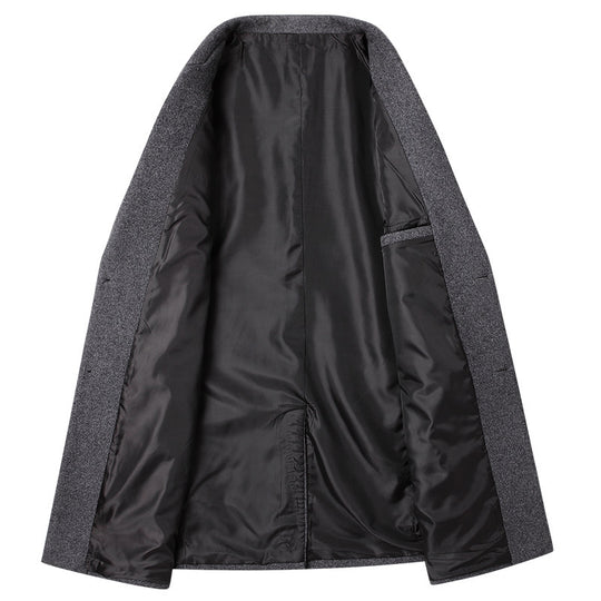 Herren Taillierter Wollmix-Mantel mit Notch-Revers und Zweiknopfverschluss Shop Nory