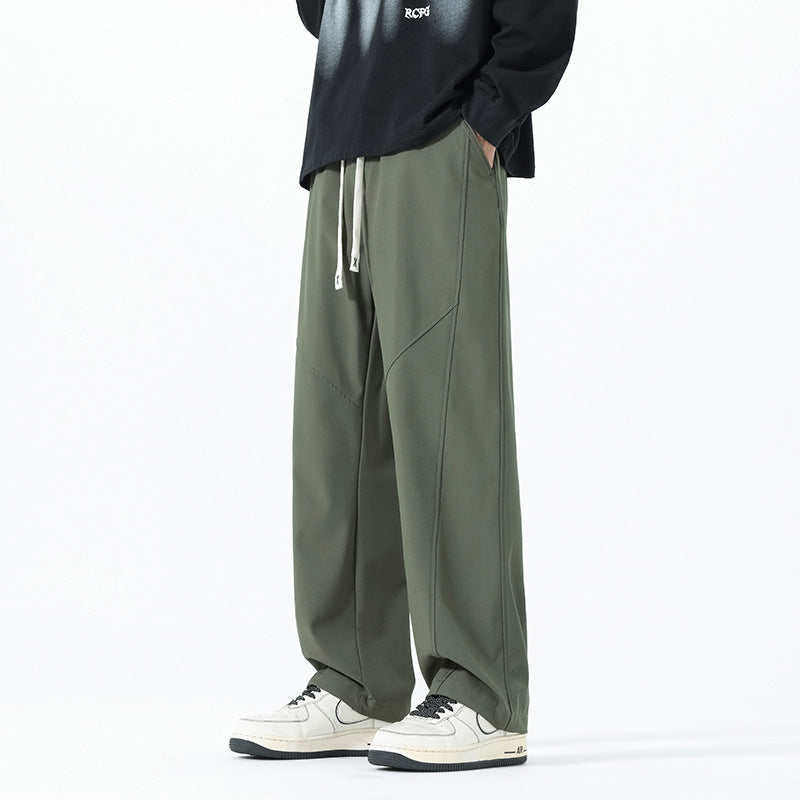 Herren Weite Relaxed‑Fit Freizeithose mit Tunnelzugbund und Teilungsnähten Shop Nory