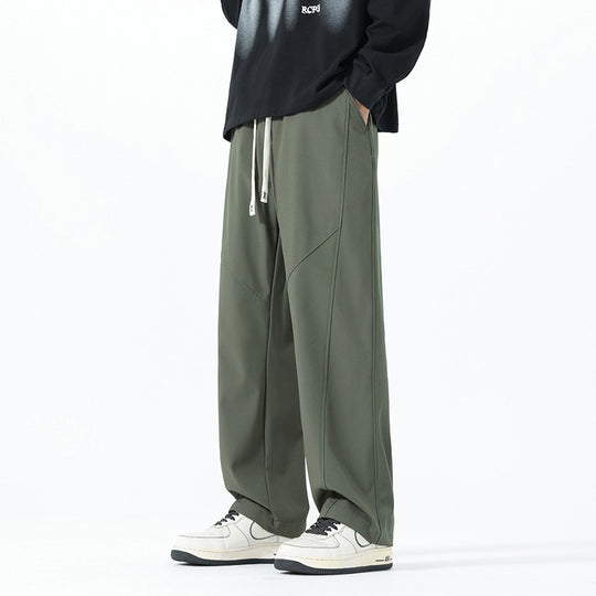 Herren Weite Relaxed‑Fit Freizeithose mit Tunnelzugbund und Teilungsnähten Shop Nory