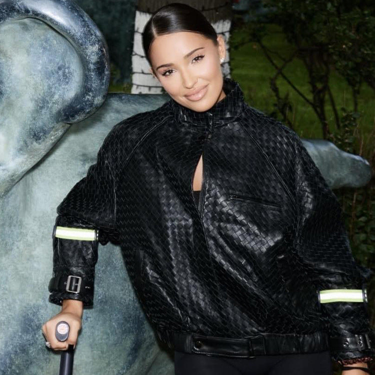Damen Boxy-Outdoor-Bomberjacke mit hohem Kragen und reflektierenden Bündchen Shop Nory
