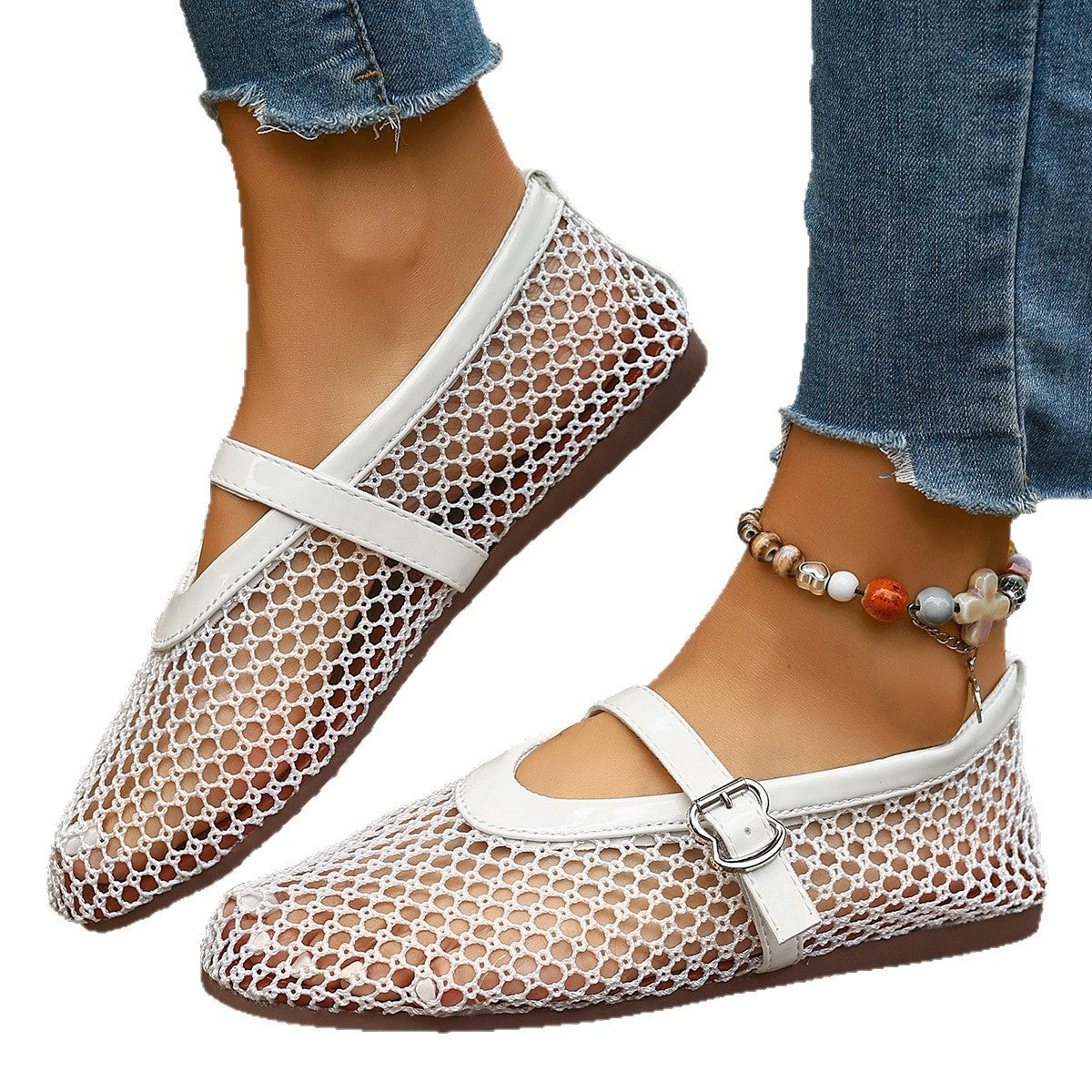 Damen Netzschuhe mit elegantem Riemen