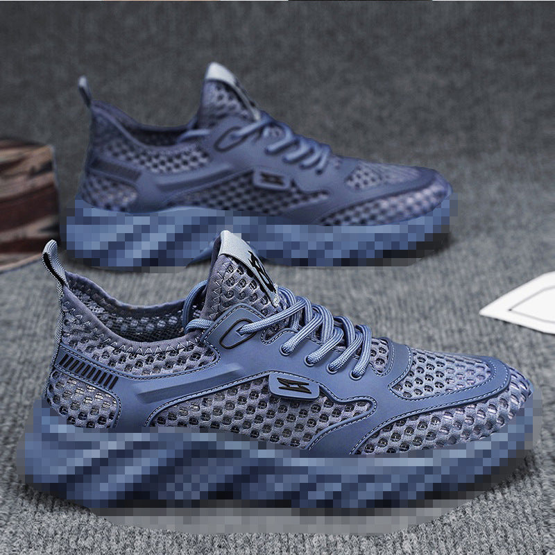 Herren Atmungsaktiver Mesh-Freizeitsneaker mit strukturierter Wellen-Plateausohle Shop Nory