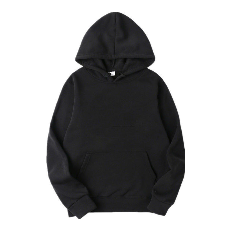 Unisex minimalistischer Kapuzenpullover ohne Reißverschluss mit innen angerautem French-Terry und integrierter Kängurutasche Shop Nory