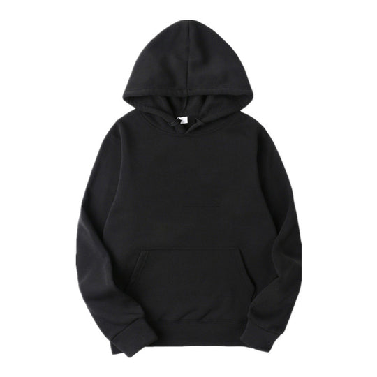 Unisex minimalistischer Kapuzenpullover ohne Reißverschluss mit innen angerautem French-Terry und integrierter Kängurutasche Shop Nory