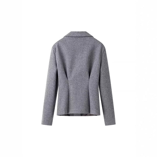Damen Elegantes Wollmix-Kostüm mit tailliertem Kurzblazer und ausgestelltem Midirock Shop Nory