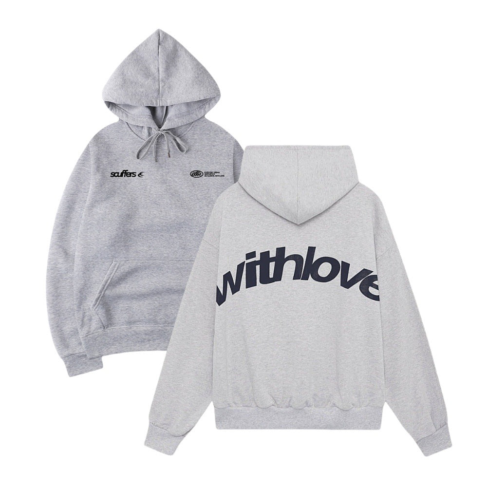 Unisex nan oversized Kapuzenpullover mit großflächigem Rückenprint, Kängurutasche und gerippten Bündchen Shop Nory