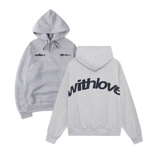 Unisex nan oversized Kapuzenpullover mit großflächigem Rückenprint, Kängurutasche und gerippten Bündchen Shop Nory
