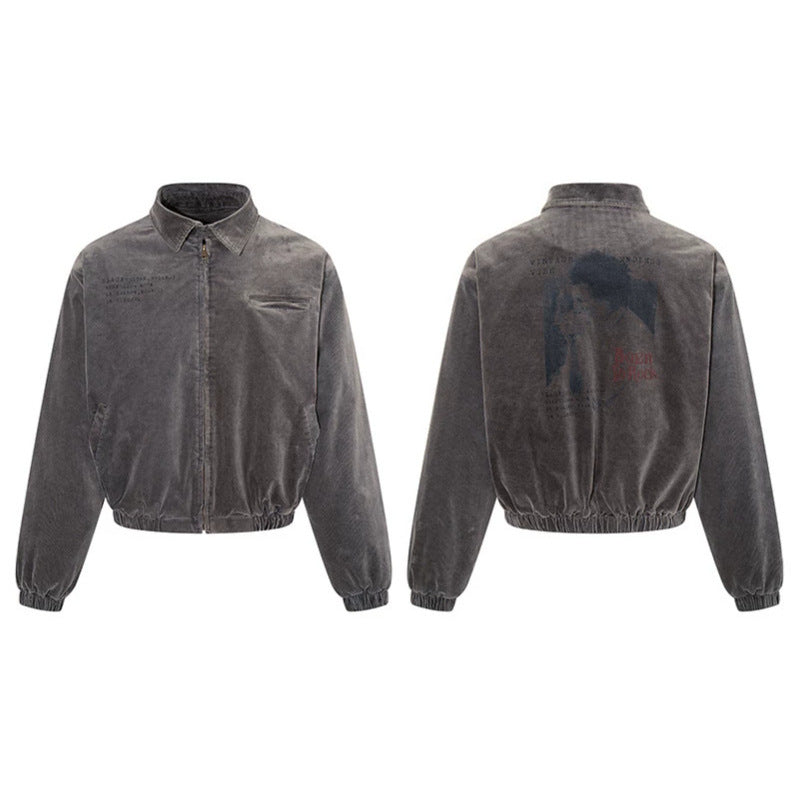 Herren Cord-Blousonjacke mit Reißverschluss, elastischem Saum und Brustpaspel Shop Nory