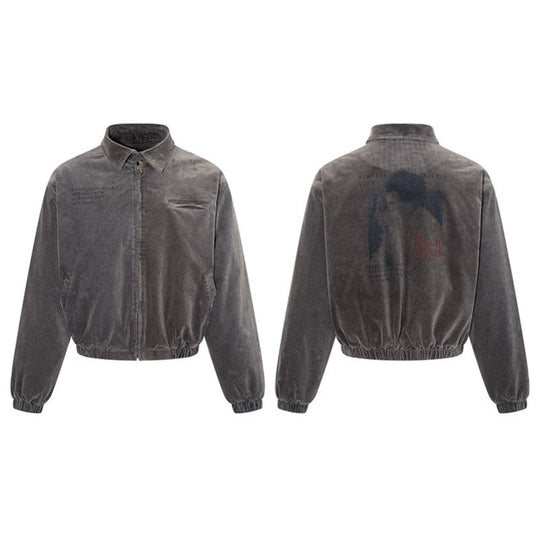 Herren Cord-Blousonjacke mit Reißverschluss, elastischem Saum und Brustpaspel Shop Nory
