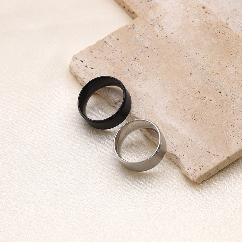 Herren Moderner, mattierter Edelstahlring Shop Nory