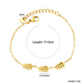Damen Armband mit filigranem Blätterdesign und verlängerbarem Verschluss Shop Nory