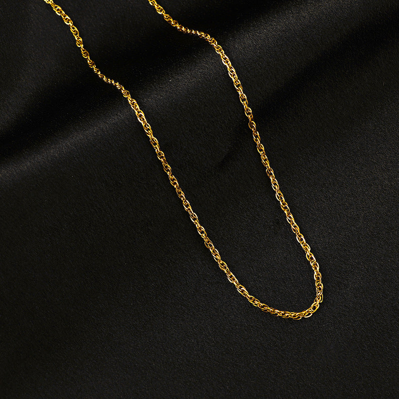 Damen Klassische Gold-Gliederkette Halskette Shop Nory