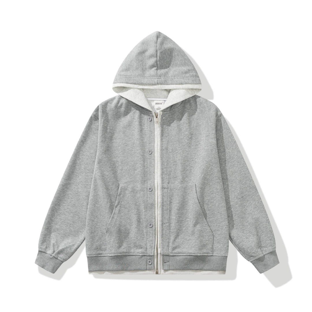 Unisex Boxy-Kapuzenzipjacke aus French-Terry Shop Nory