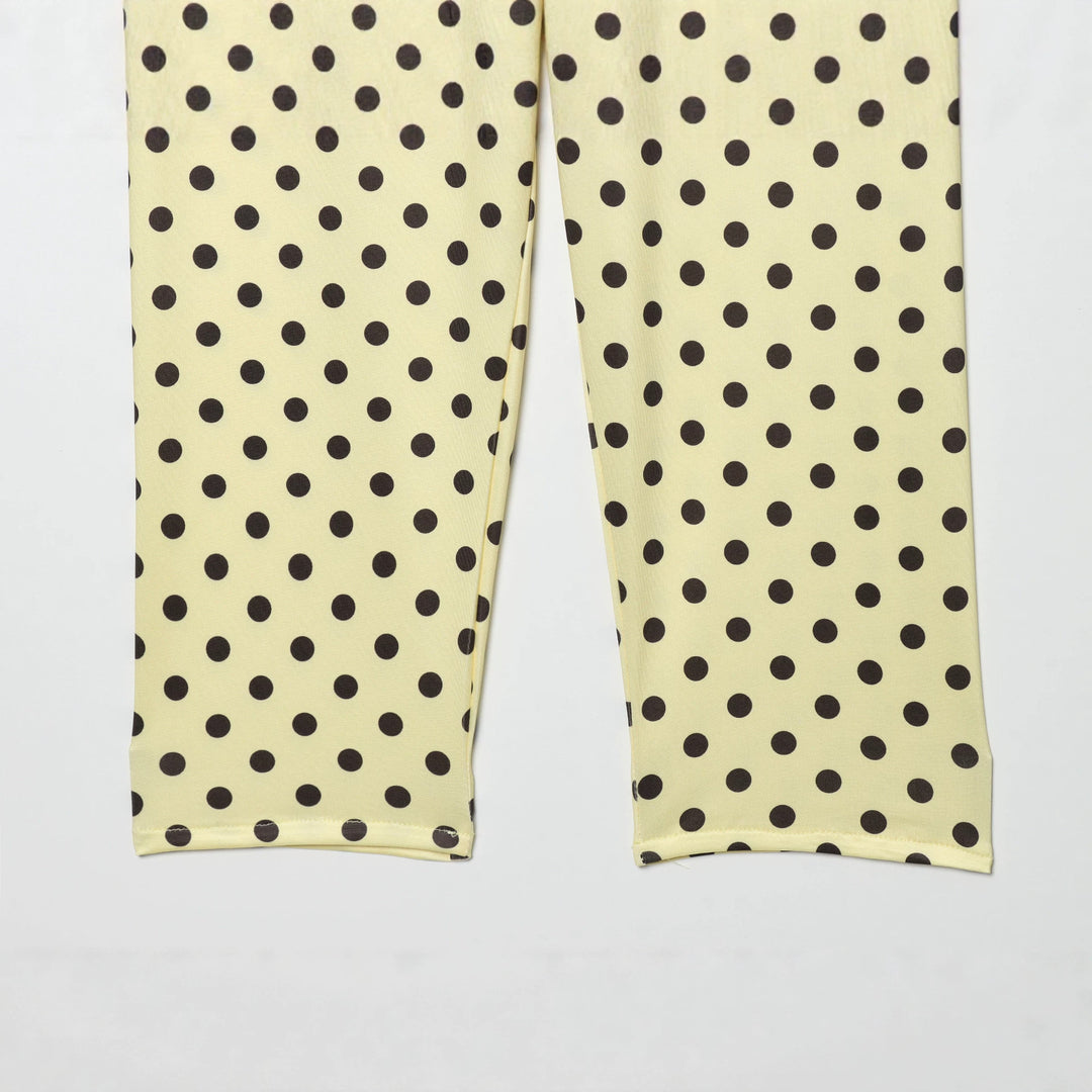 Damen Hochtaillierte Gepunktete Leggings aus Stretchjersey Shop Nory