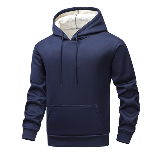 Herren Kuscheliger Teddyfleece-Kapuzenpullover mit Sherpa-Futter und Kängurutasche Shop Nory