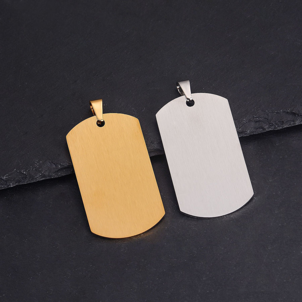 Damen gravierbarer Edelstahl-Anhänger im minimalistischen Design Shop Nory