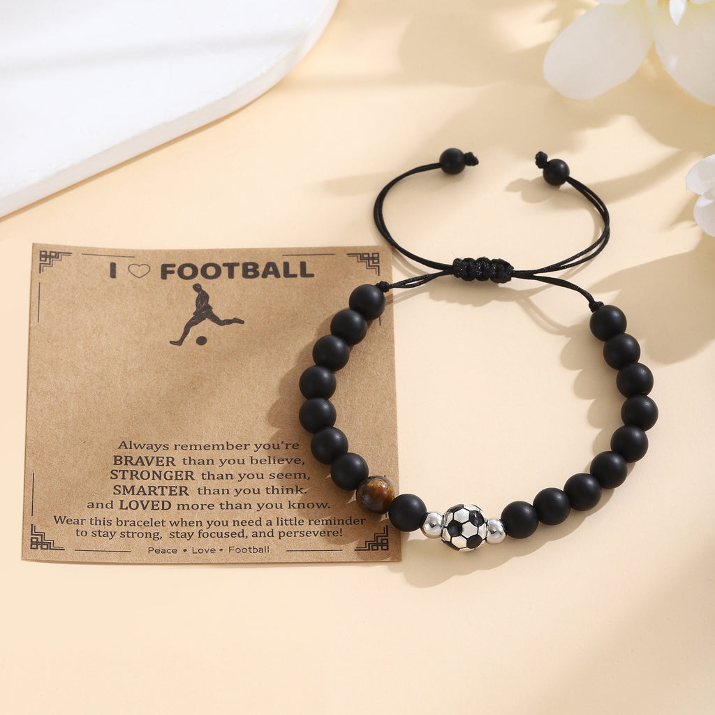 Damenarmband mit Fußballmotiv und kraftvollem Spruch Shop Nory