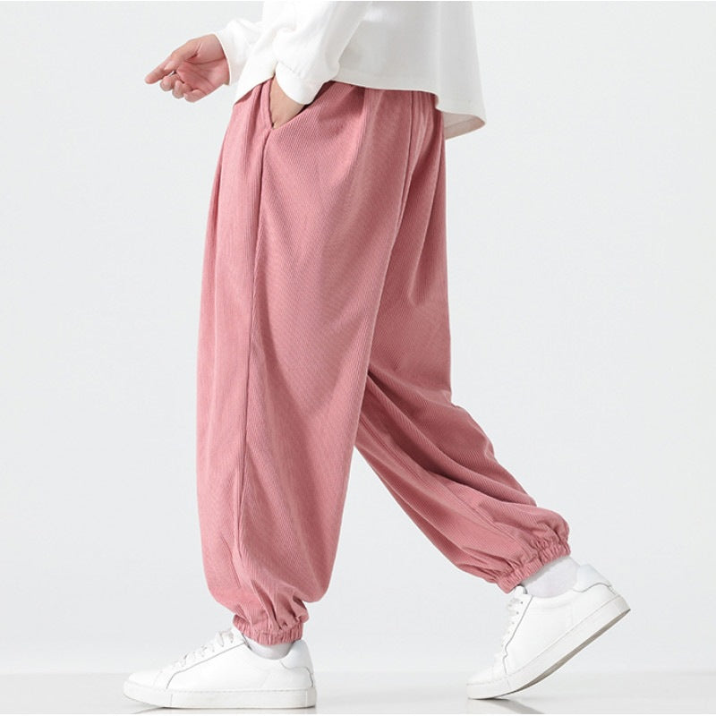 Herren Weite Cordhose im Ballon-Schnitt mit Tunnelzug und elastischem Bündchen Shop Nory
