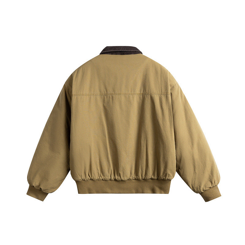 Herren Kurz geschnittene Utility-Blousonjacke mit Kordkragen und aufgesetzten Pattentaschen Shop Nory