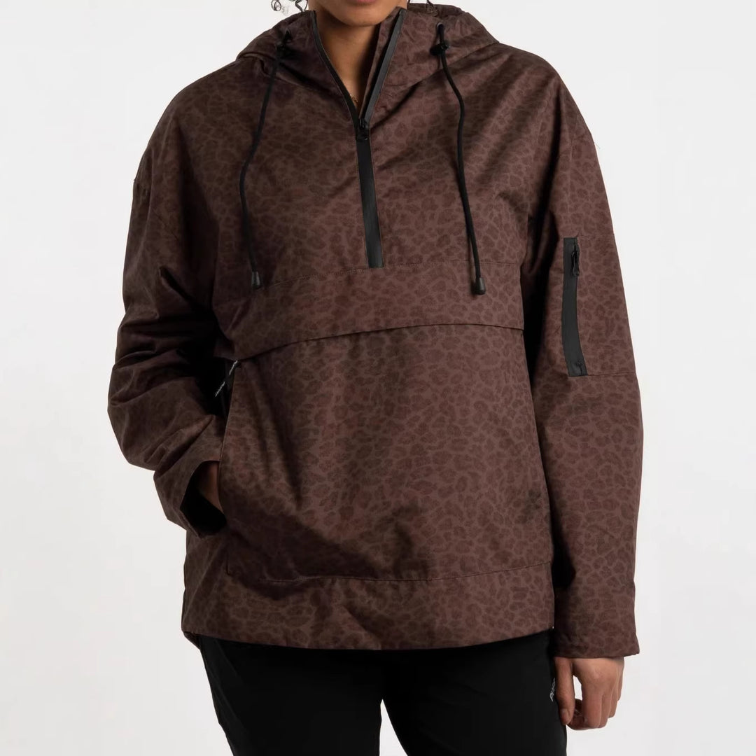 Damen Stylische Anorakjacke mit Kapuze