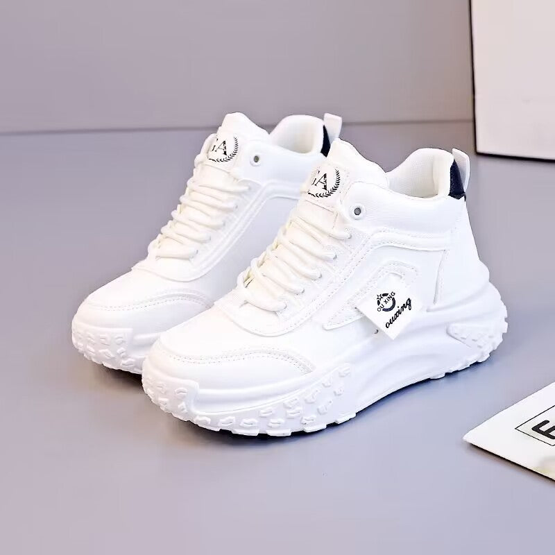 Damen Sportliche High-Top Sneakers mit dämpfender Sohle und robuster Profilierung
