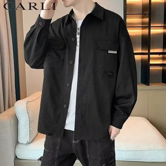 Herren Overshirt-Jacke im Utility-Stil mit aufgesetzten Pattentaschen Shop Nory