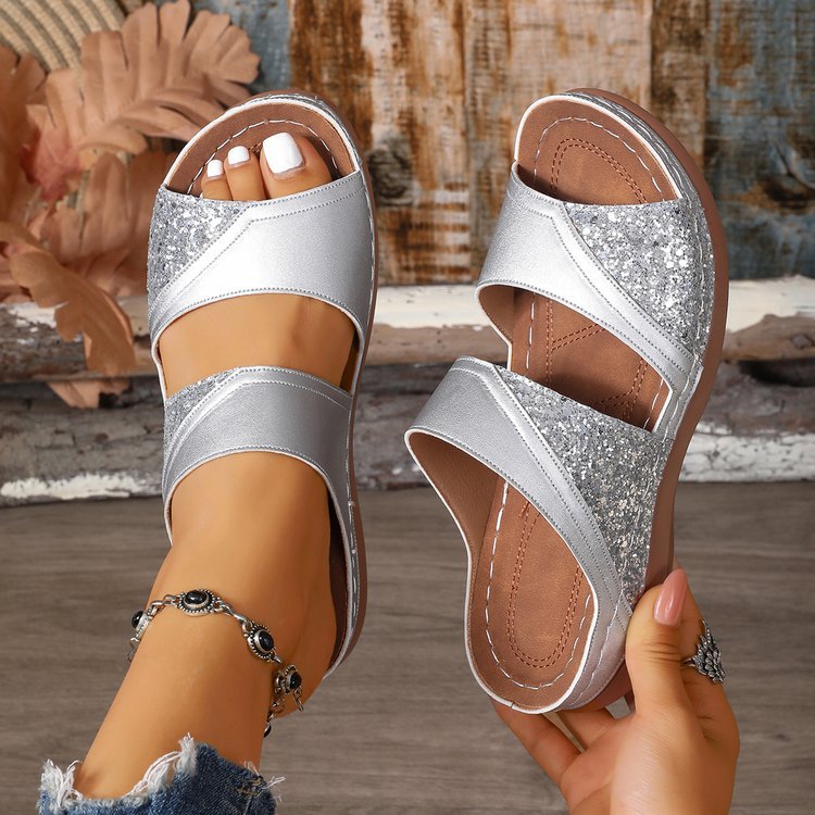 Damen Komfortable Clogs mit modischen Querriemen und ergonomischem Fußbett