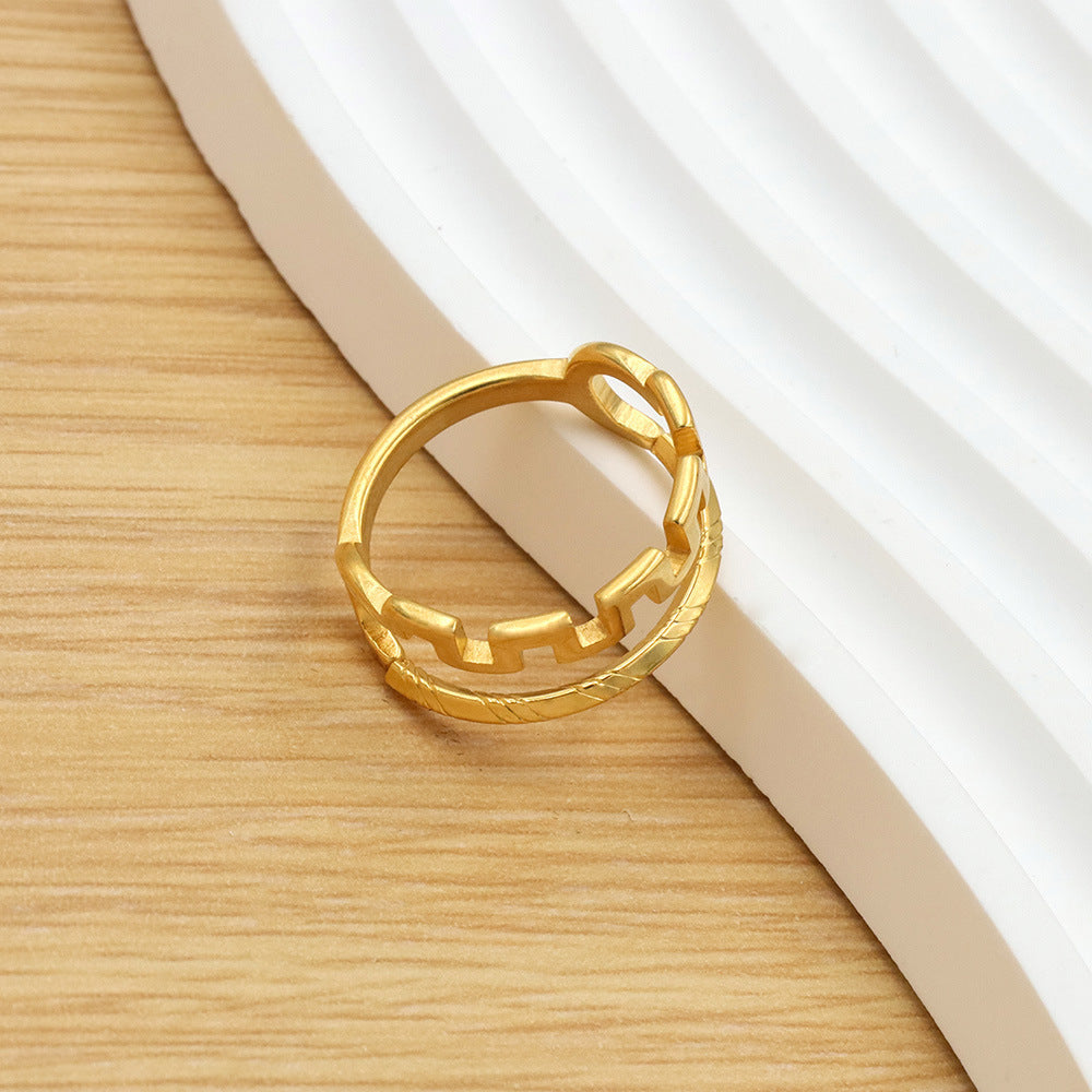 Damen Offener Ring mit strukturiertem Design Shop Nory