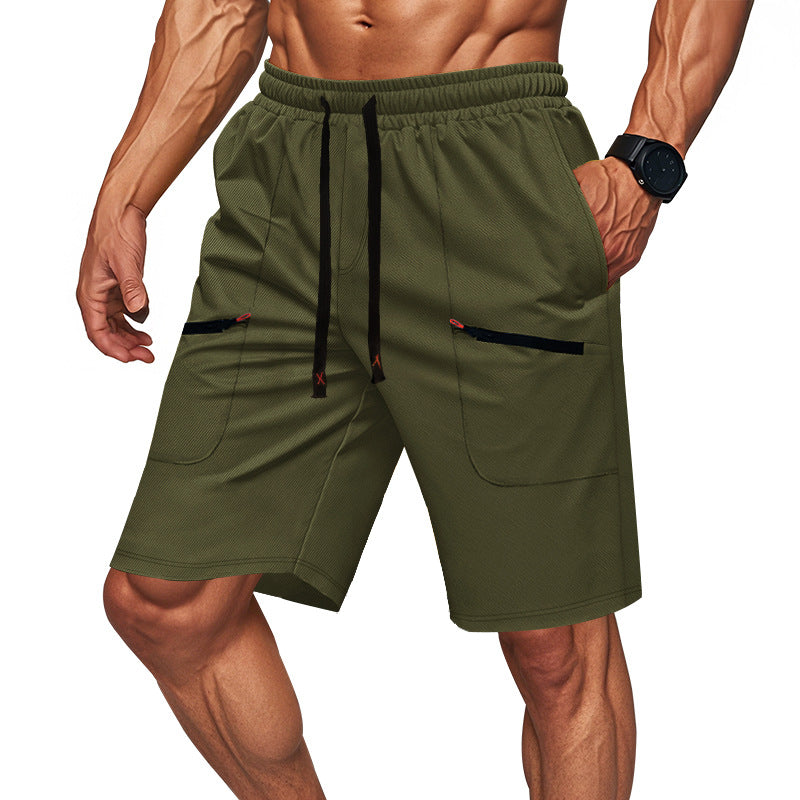 Herren Sportliche Shorts mit vielseitigen Taschen und elastischem Bund