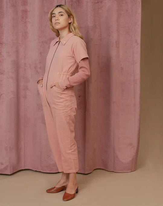 Damen legerer Jumpsuit mit praktischen Taschen und Reißverschluss