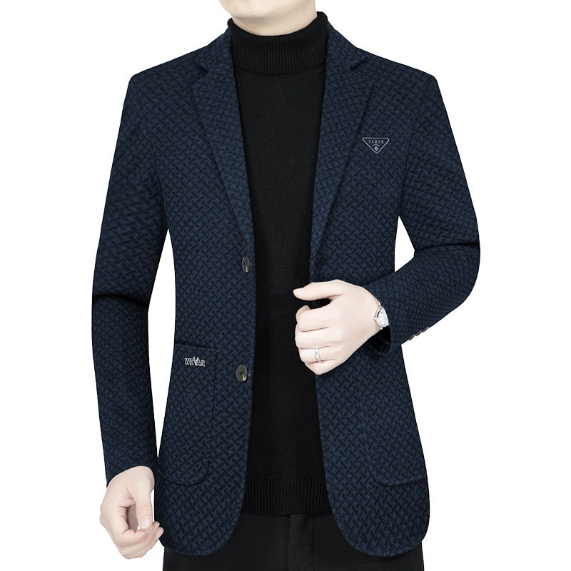 Herren Schlankgeschnittenes Sakko mit geometrischem Muster und leichtem Stretch Shop Nory