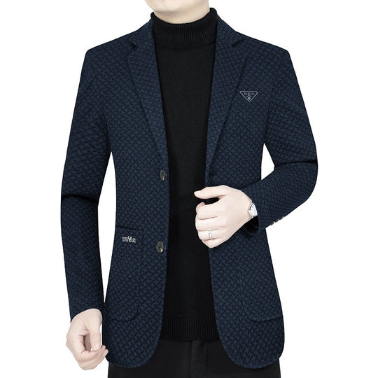 Herren Schlankgeschnittenes Sakko mit geometrischem Muster und leichtem Stretch Shop Nory