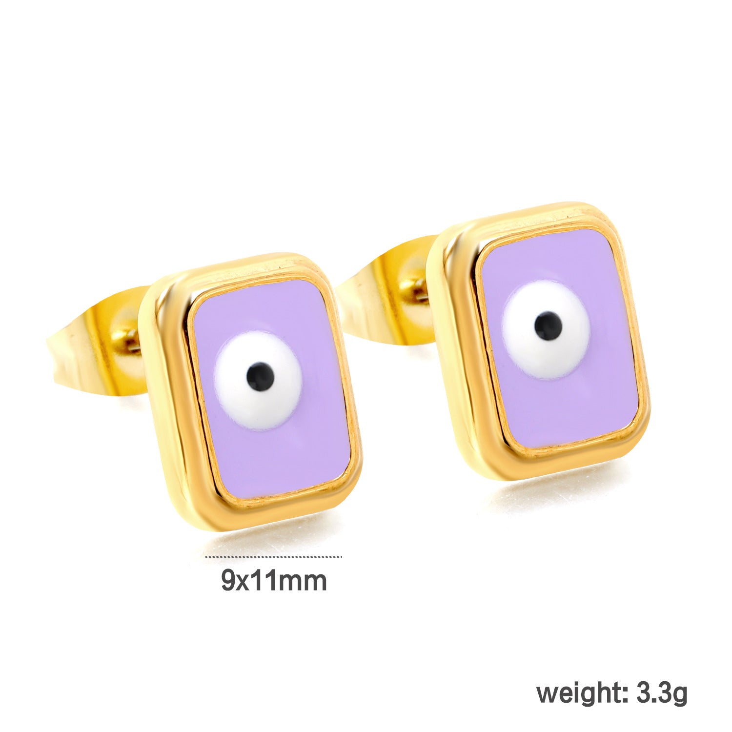 Damen Ohrstecker mit kreativen Auge-Design und goldfarbener Umrandung Shop Nory
