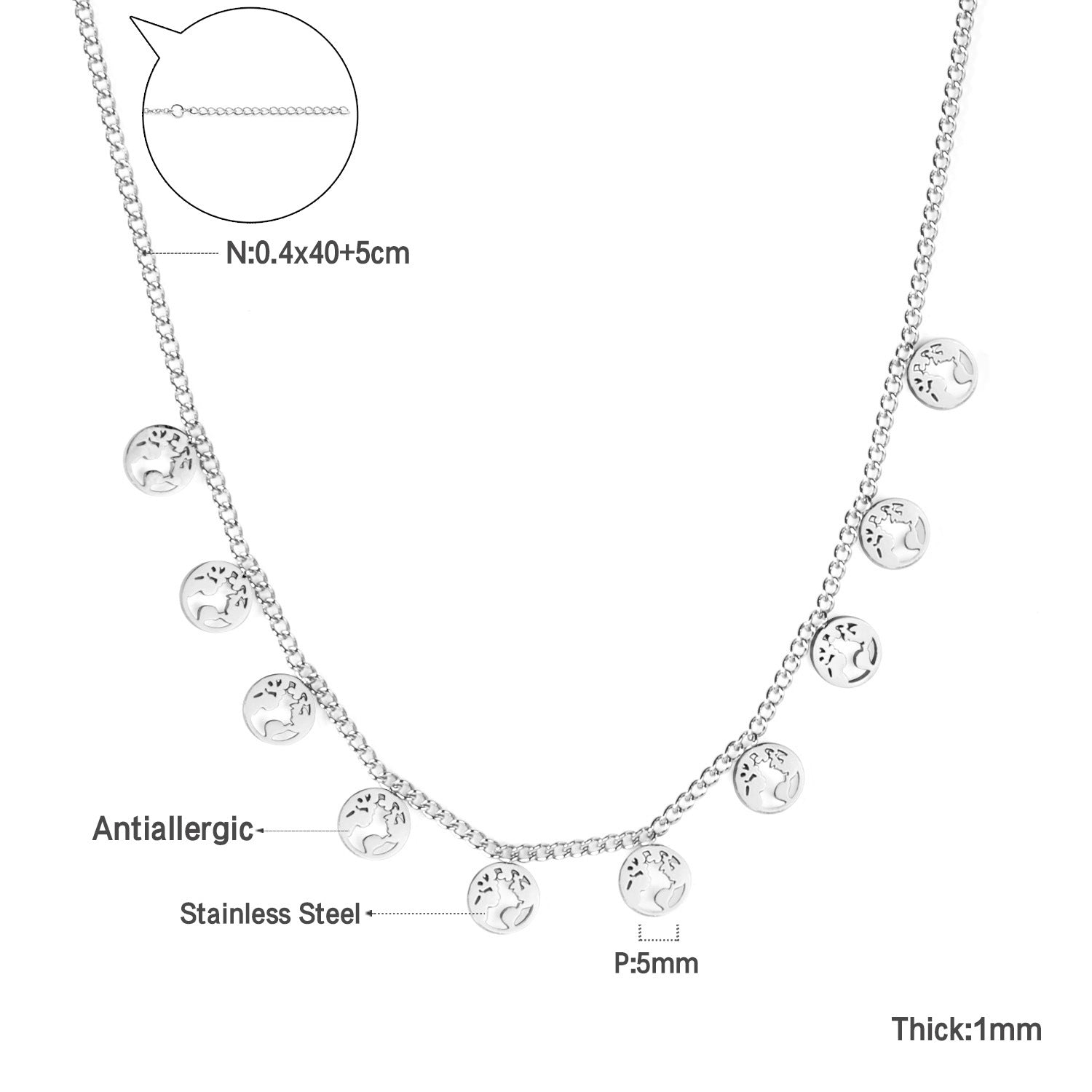 Damen elegante Goldplattierte Halskette mit geometrischen Anhängern Shop Nory