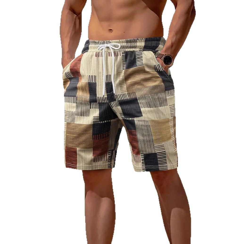 Herren stylische Bade-Shorts mit modernem Graphikmuster