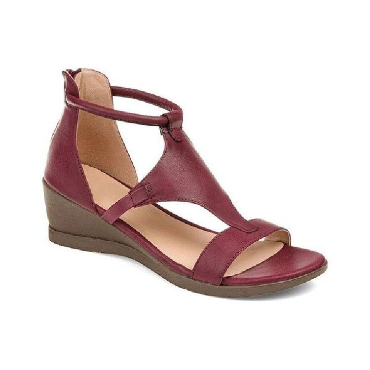 Damen Keil-Sandalen mit komfortablem Fußbett und verstellbaren Riemen