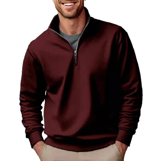 Herren nan Halbzip-Sweatshirt mit Stehkragen und weichem Fleece-Innenfutter Shop Nory