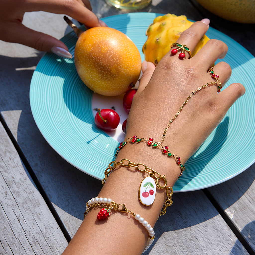 Damen Armband mit bunten Kristallverzierungen und hypoallergenem Edelstahl Shop Nory
