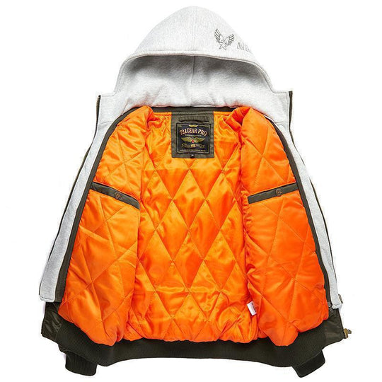 Herren Bomberjacke mit abnehmbarer Kapuzen-Innenseele und gesteppter Thermofütterung Shop Nory
