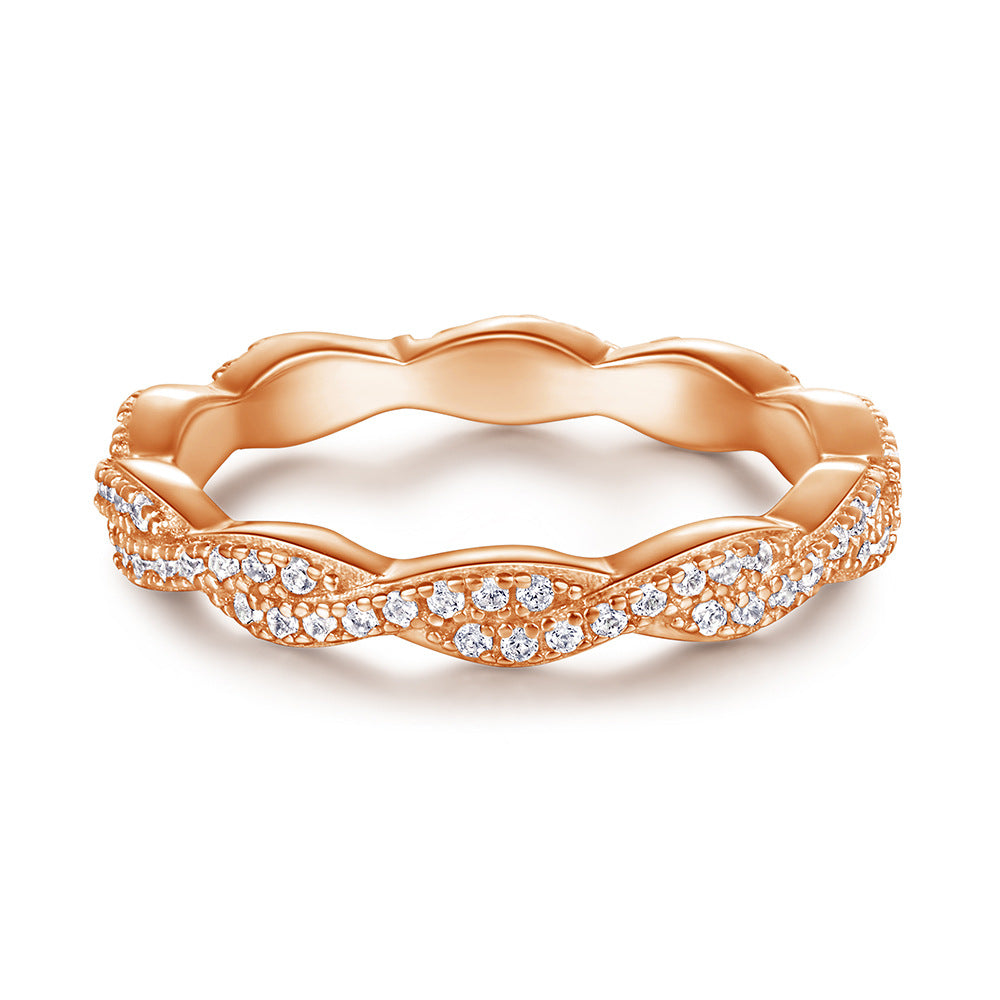 Damen Designer Ring mit funkelndem Zirkonia Besatz Shop Nory