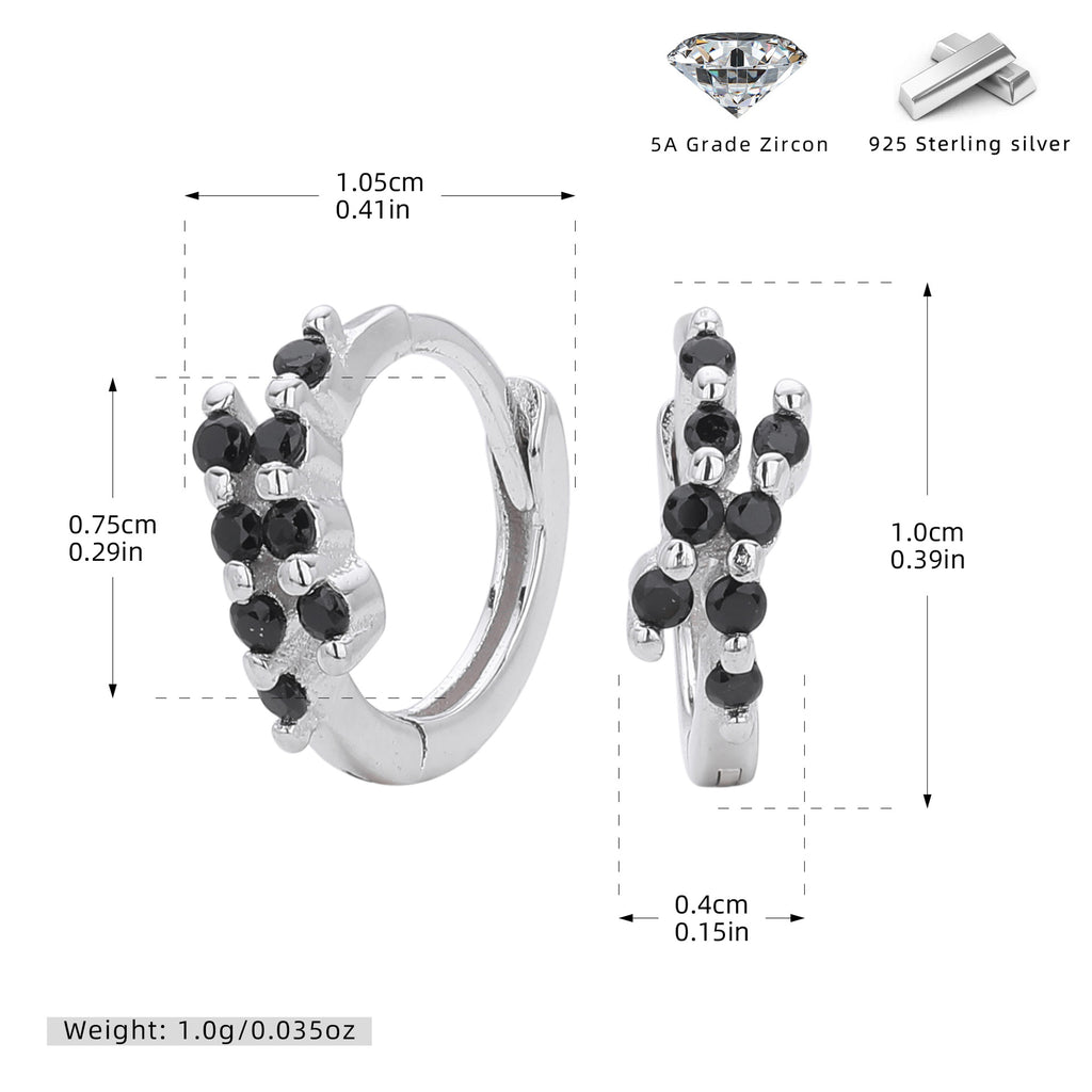 Damen Ohrstecker mit funkelnden Zirkon-Akzenten und hochwertigem 925 Sterling Silber Shop Nory