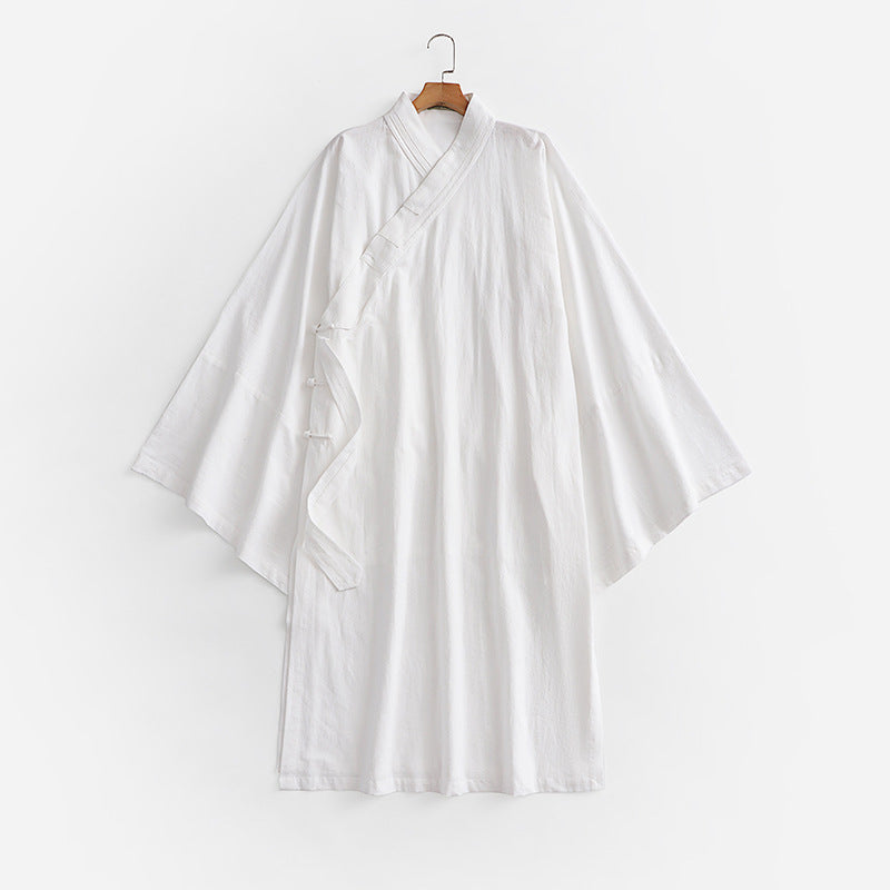 Unisex Oversize Kimono-Mantel mit weitem Ärmel und asymmetrischer Wickelvorderseite Shop Nory