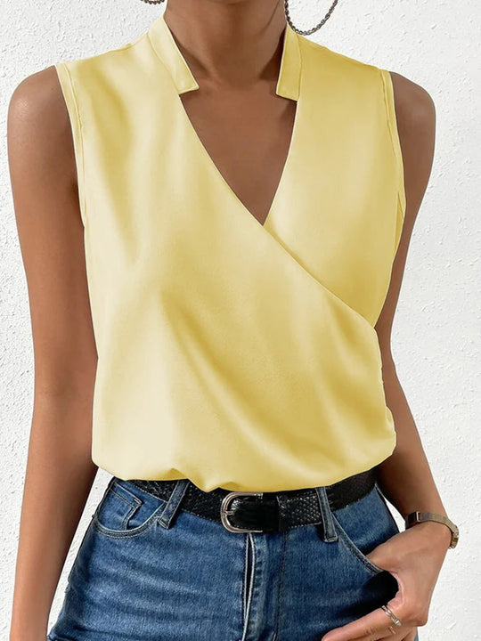 Damen Wickeloberteil mit elegantem V-Ausschnitt Shopnory